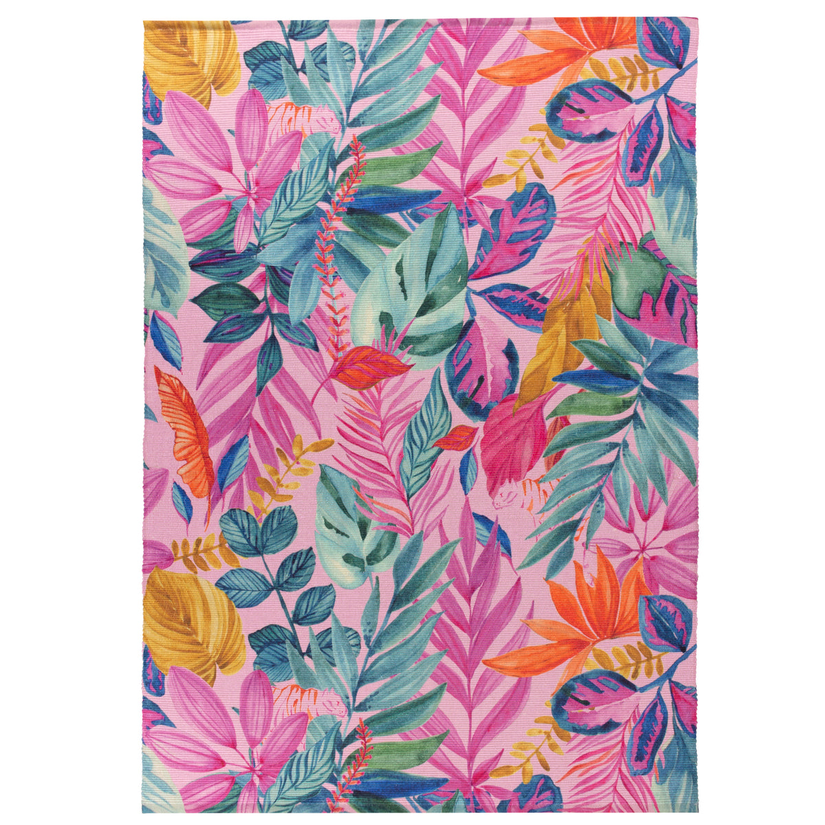 Psychedelic Pink Tropical Outdoor / Indoor Rug 