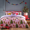 Animal Christmas Duvet Set | Toddler | Pink/Lilac