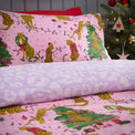 Animal Christmas Duvet Set | Toddler | Pink/Lilac