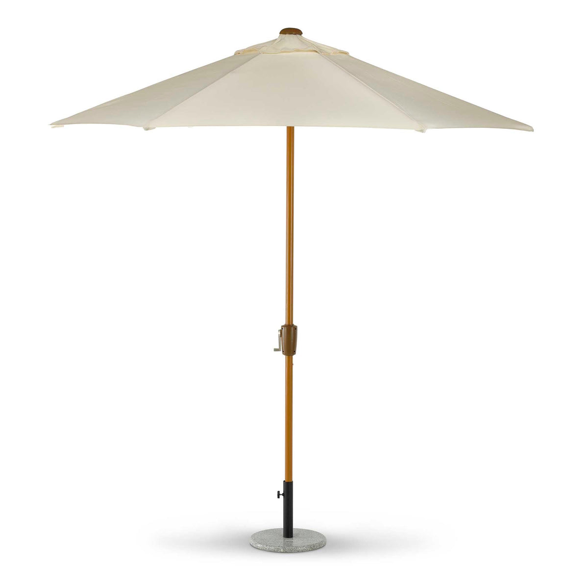 2.5m Ivory Garden Parasol with wood look aluminium frame from Roseland Furniture