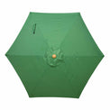 3m Green Parasol Wood look Aluminium Parasol by Roseland Furniture