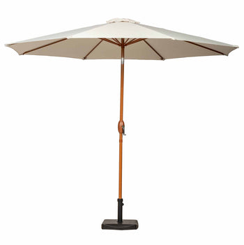 3m Wood-Look Aluminium Parasol