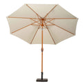 3m Ivory Parasol Wood look Aluminium Parasol by Roseland Furniture