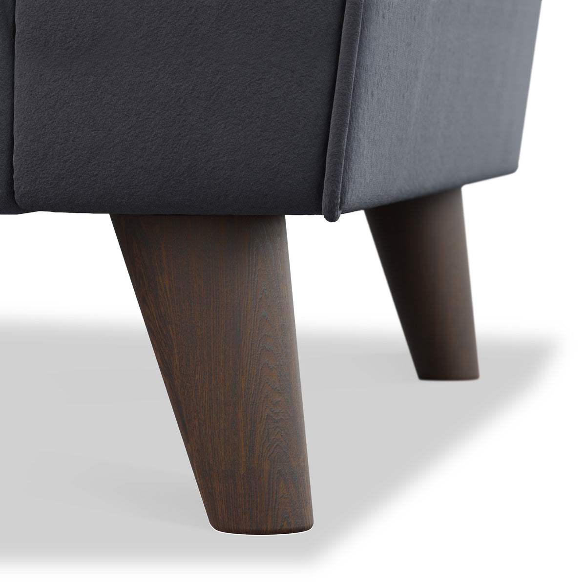 Pippa Steel Grey Plush Velvet Snuggler Armchair