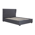 Richmond Faux Linen Winged Ottoman Storage Bed Frame