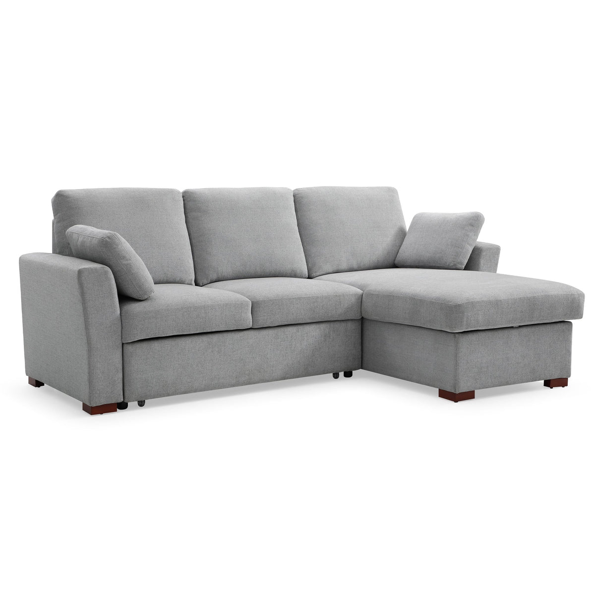 Levan Grey 3 Seater Corner Chaise Sofabed with Storage from Roseland