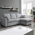 Levan Grey 3 Seater Corner Chaise Sofabed for living room