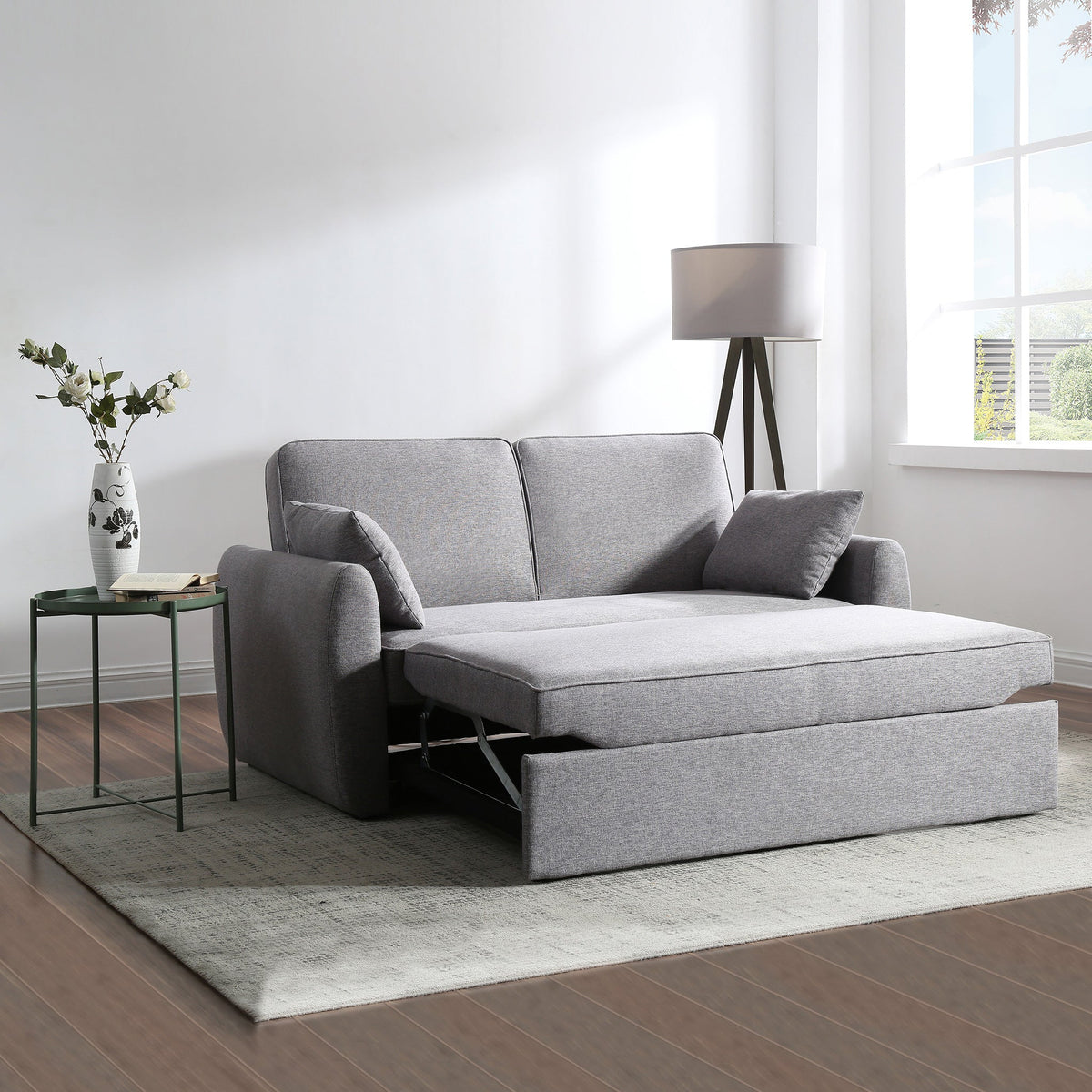 Naomi Grey 2 Seater Pop Up Sofa Bed For