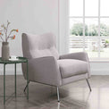 Charlie Accent Chair in Grey Linen - Lifestyle