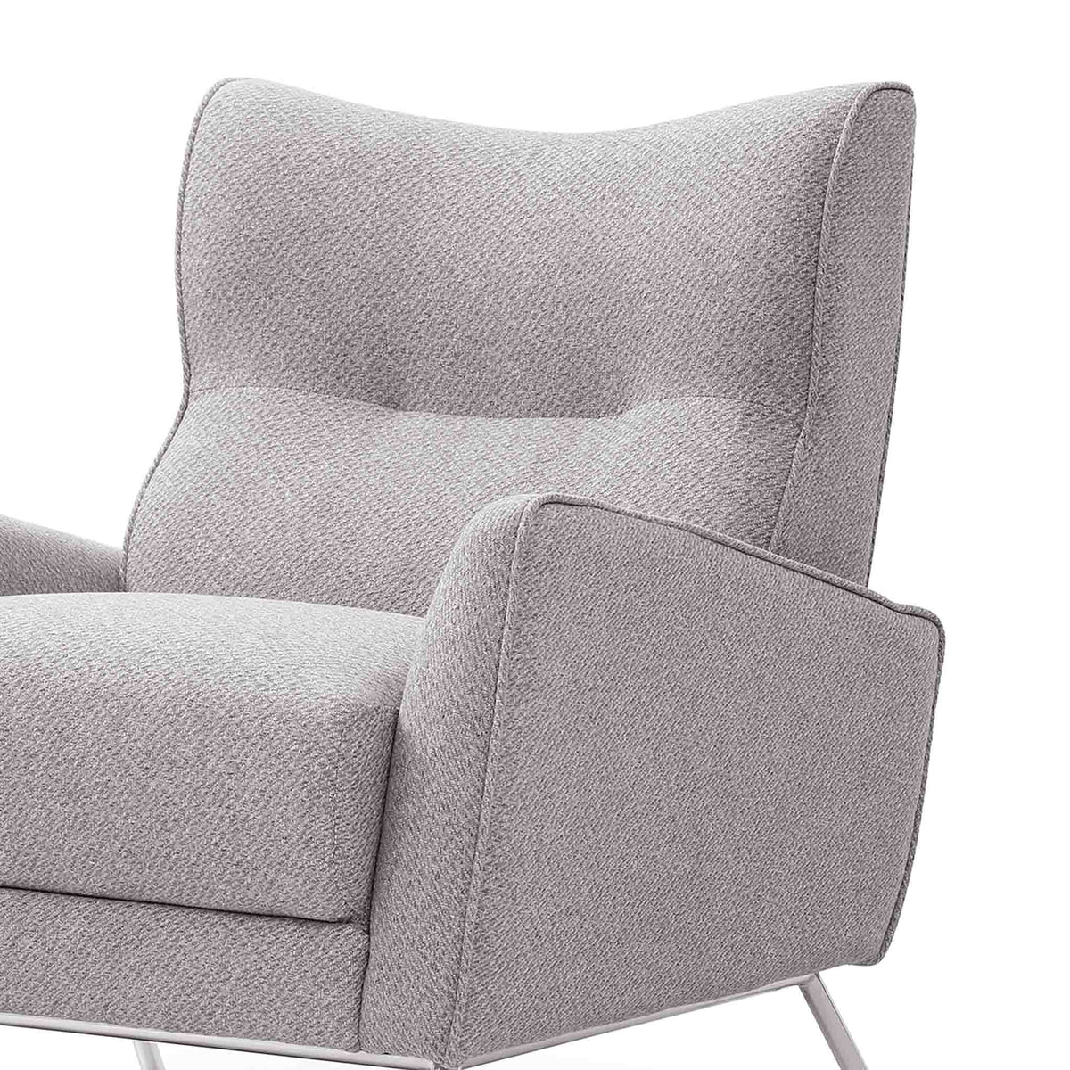 Charlie Accent Chair in Grey Linen