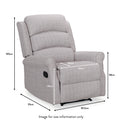 Edwin Natural Beige Manual Recliner Chair dimensions
