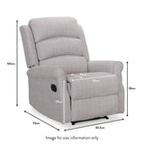 Edwin Natural Beige Manual Recliner Chair dimensions