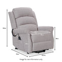 Edwin Natural Beige Twin Motor Recliner Chair dimensions
