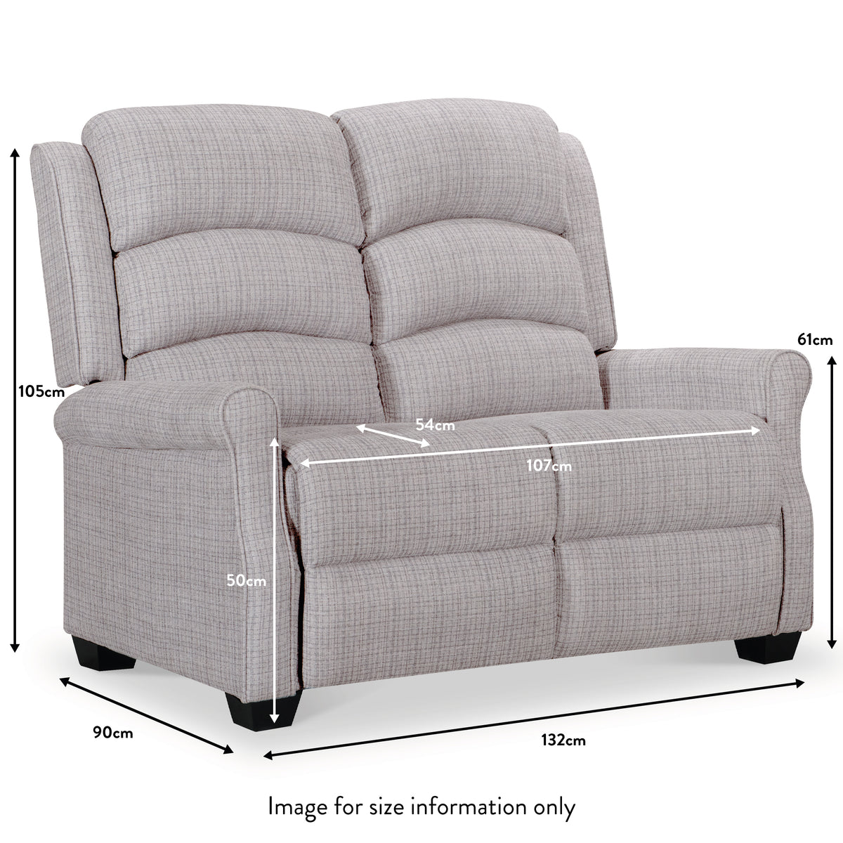 Edwin 2 Seater Sofa dimensions