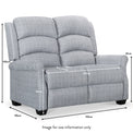 Edwin Grey 2 Seater Sofa dimensions