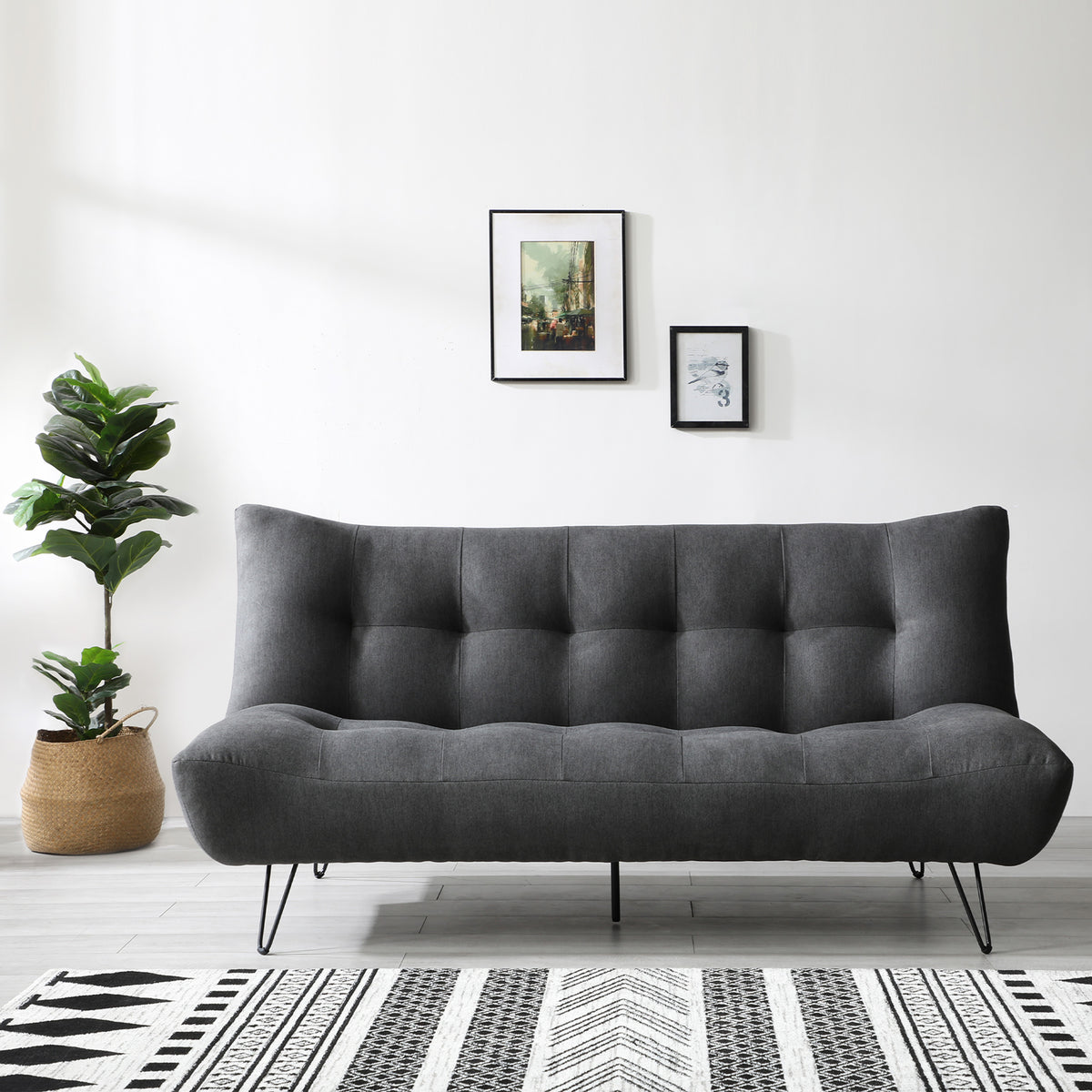 Click Clack Futon Sofa Bed With Storage | Baci Living Room