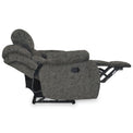 Anton Charcoal Zonica Leather Reclining 3 Seater Sofa