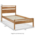 Maxi Oak Bed Single Frame dimensions