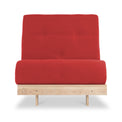 Maggie Red Single Futon Sofa Bed