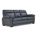 Hugo 3 Seater Leather Sofa Grey
