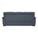 Hugo 3 Seater Leather Sofa Grey
