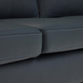 Hugo 3 Seater Leather Sofa Grey