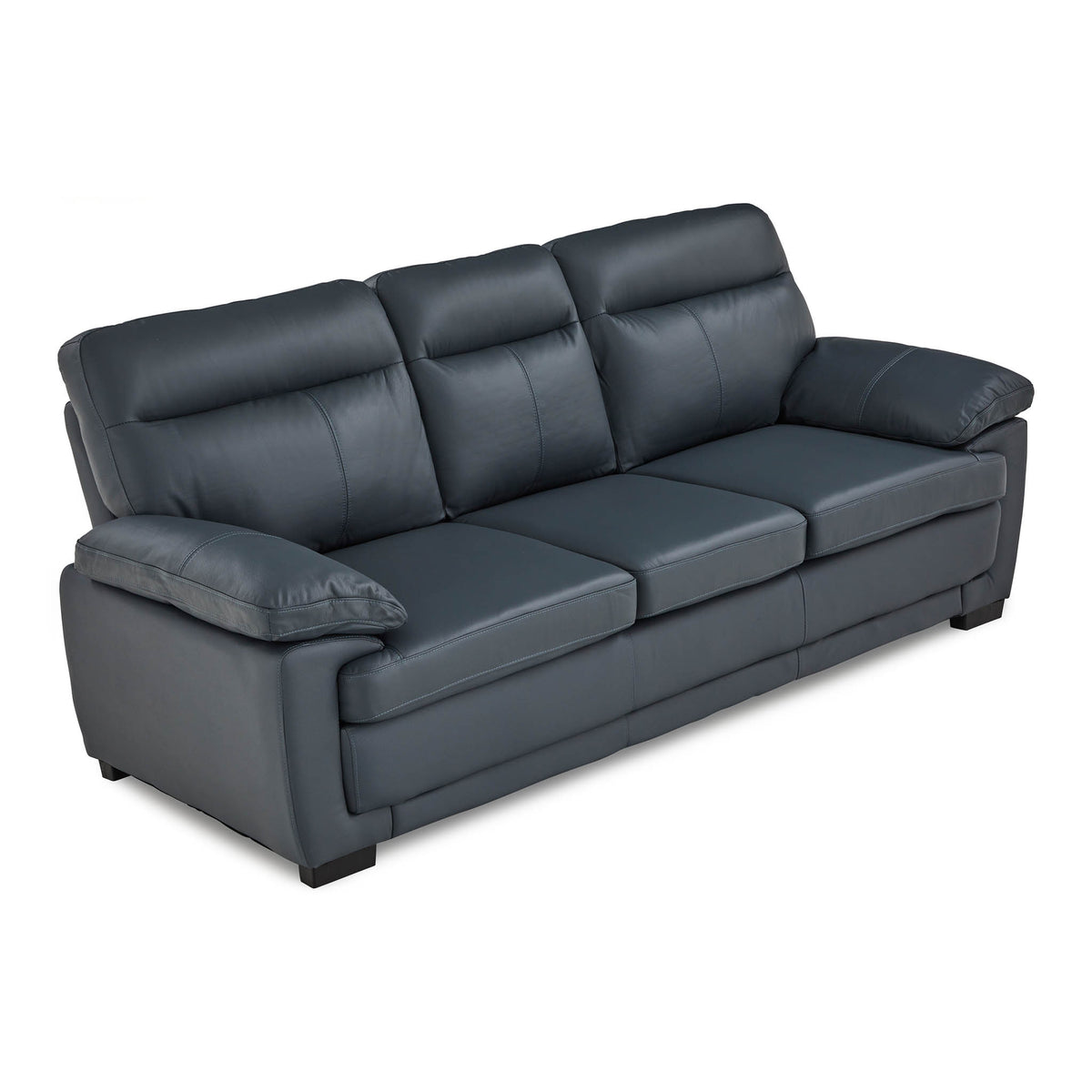 Hugo 3 Seater Leather Sofa Grey