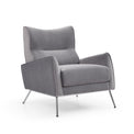 Charlie Grey Velvet Upholstered Accent Chair from Roseland Furniture