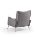 Charlie Grey Velvet Upholstered Accent Chair