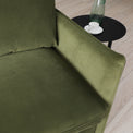 Thalia Olive Green Velvet 3 Seater Corner Chaise Sofa Bed