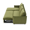 Thalia Olive Green Velvet 3 Seater Corner Chaise Sofa Bed