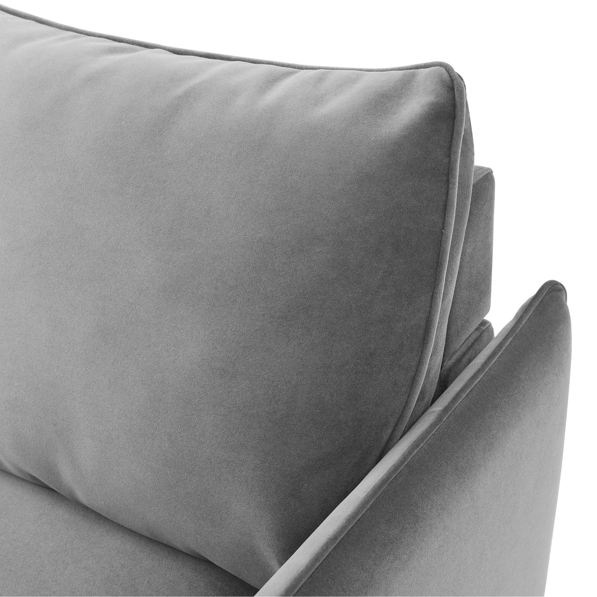 Thalia Grey Velvet 3 Seater Corner Chaise Sofa Bed