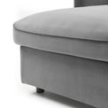 Thalia Grey Velvet 3 Seater Corner Chaise Sofa Bed