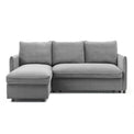 Thalia Grey Velvet 3 Seater Corner Chaise Sofa Bed