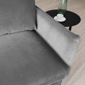 Thalia Grey Velvet 3 Seater Corner Chaise Sofa Bed