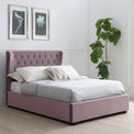 Richmond Heather Velvet Ottoman Storage Bed Frame