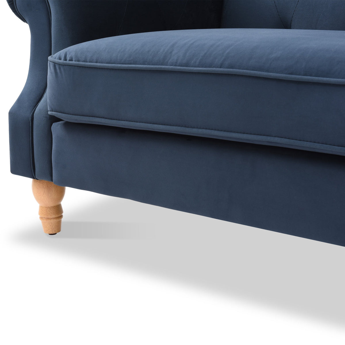Darius Navy Blue Chesterfield Velvet 2 Seater Sofa