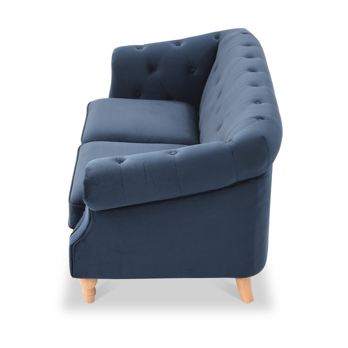 Darius Navy Blue Chesterfield Velvet 2 Seater Sofa