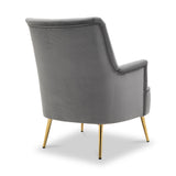 Freddie Grey Velvet Armchair