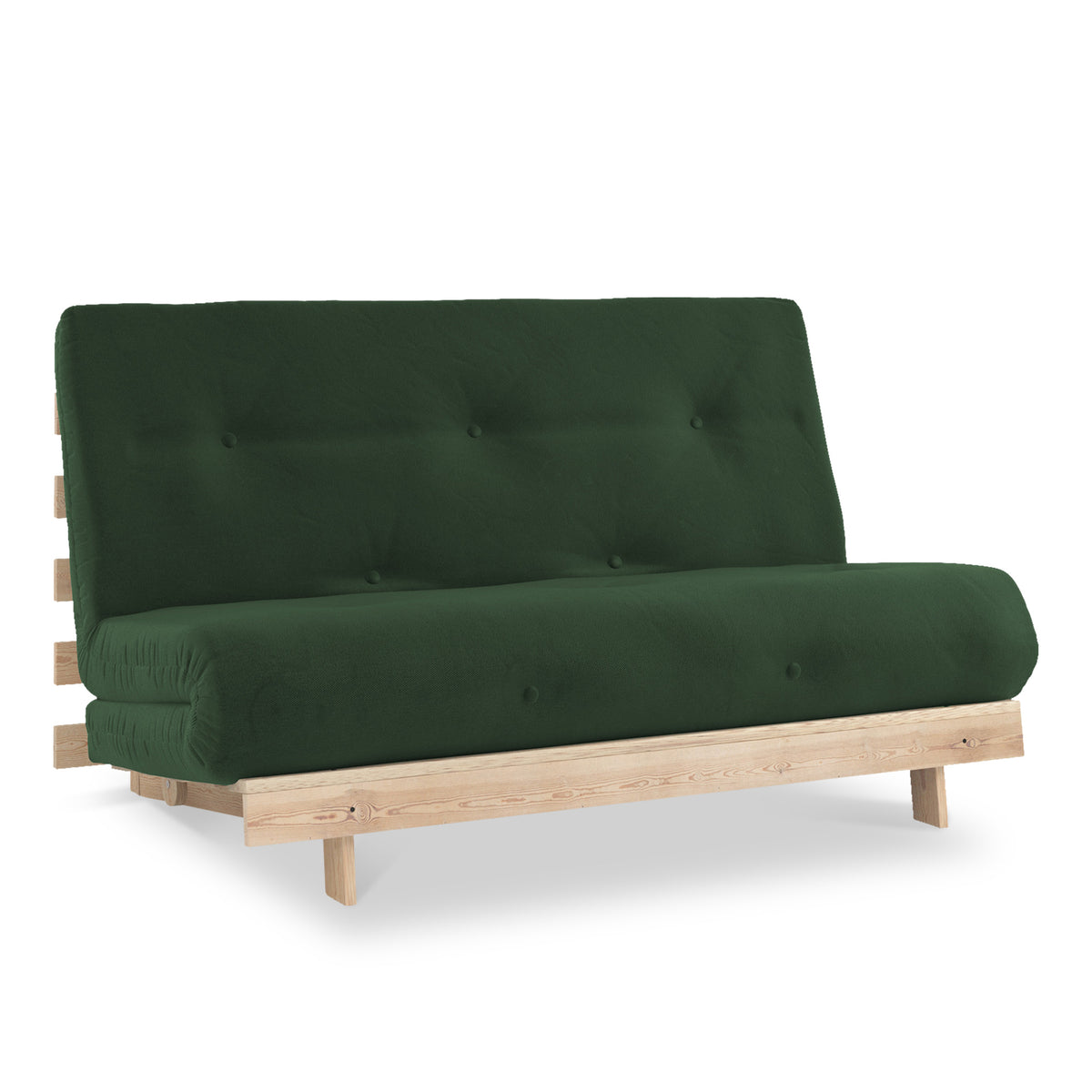 Maggie Forest Green Double Futon Sofa Bed from Roseland Furniture