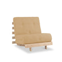 Maggie Ochre Single Futon Sofa Bed 