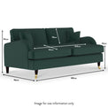 Hattie Velvet 3 Seater Sofa from Roseland