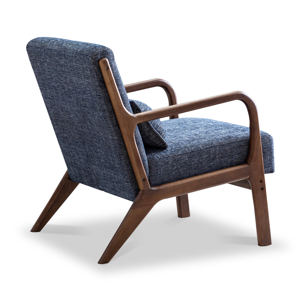 Khali Navy Blue Upholstered Modern Vintage Armchair