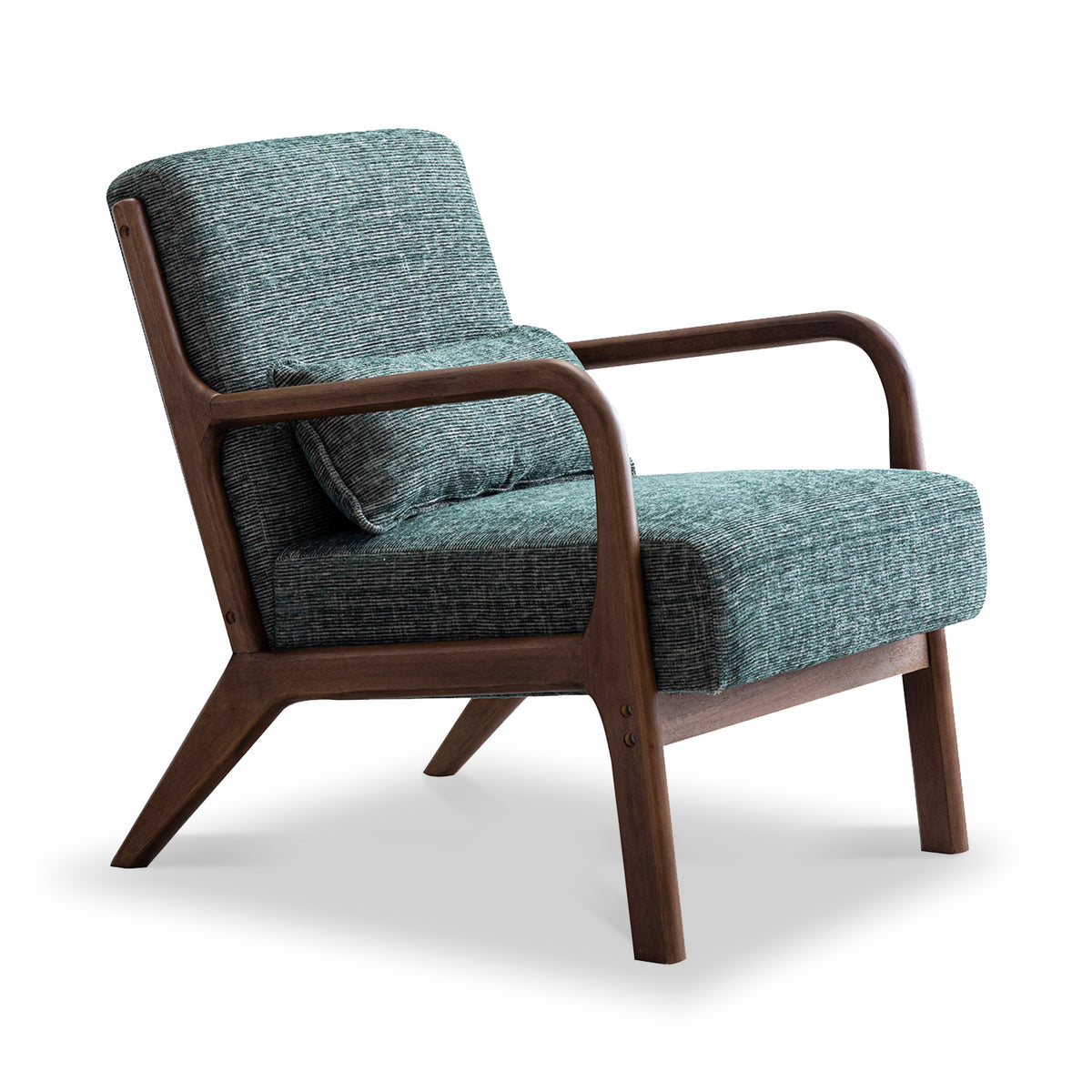 Khali Green Upholstered Modern Vintage Armchair