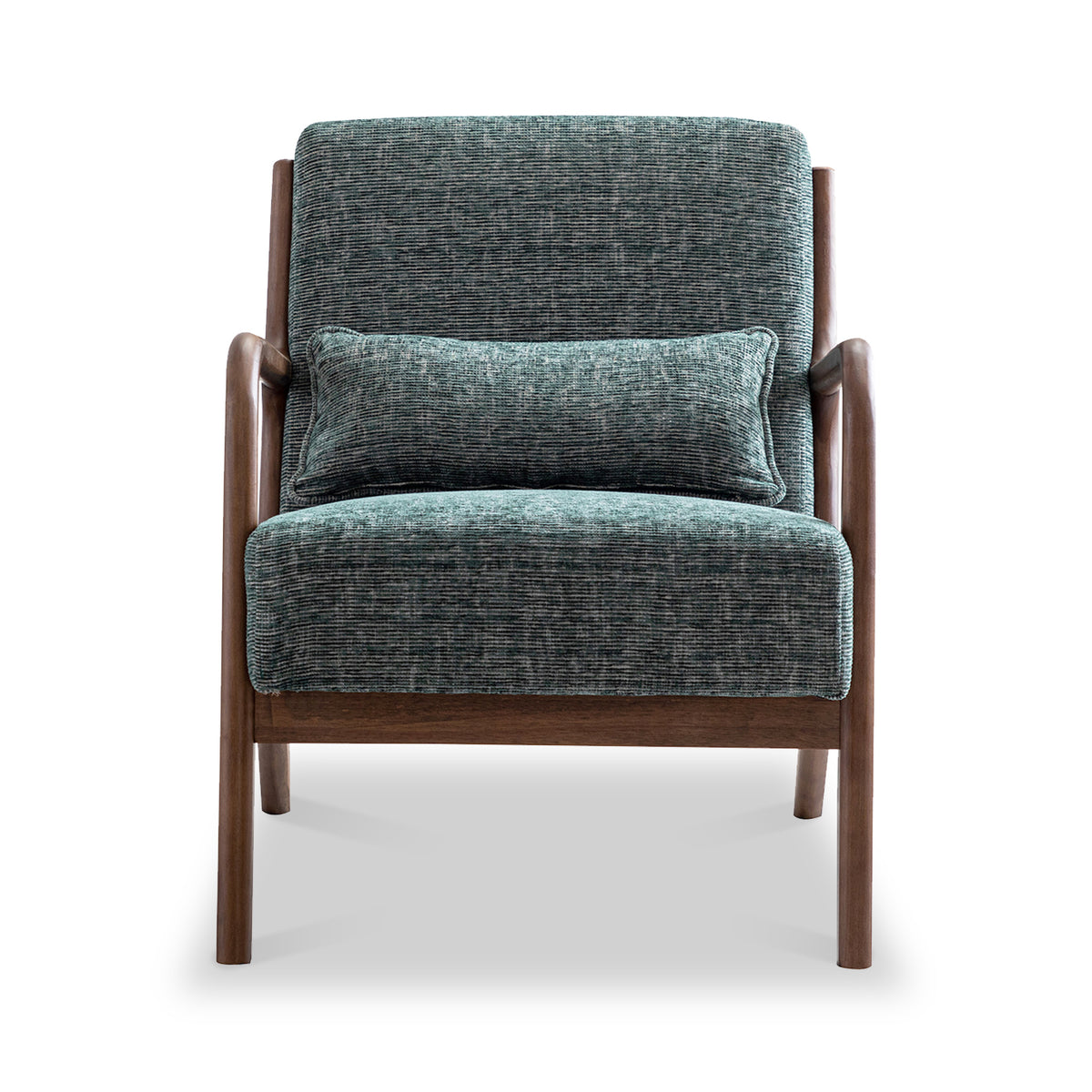 Khali Green Upholstered Modern Vintage Armchair