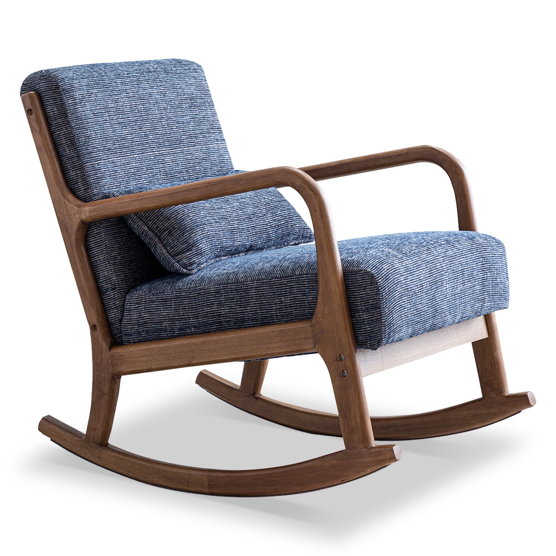 Khali Navy Blue Modern Vintage Rocking Chair