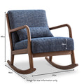 Khali Navy Blue Modern Vintage Rocking Chair dimensions