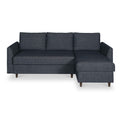 Millen Navy Blue 3 Seater Chaise Sofa Bed