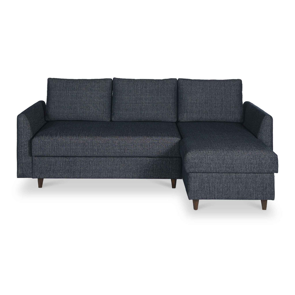 Millen Navy Blue 3 Seater Chaise Sofa Bed