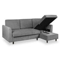 Millen Grey 3 seater Chaise Sofa Bed